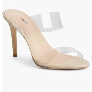 SCHUTZ Clear and Nude Heels